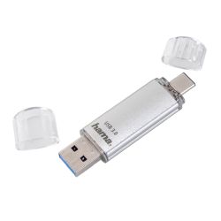 Hama C-Laeta 32GB Dual USB-C & USB-A Flash Drive - Metal, OTG Hama C-Laeta 32GB Dual USB-C & USB-A Flash Drive - Metal, OTG
